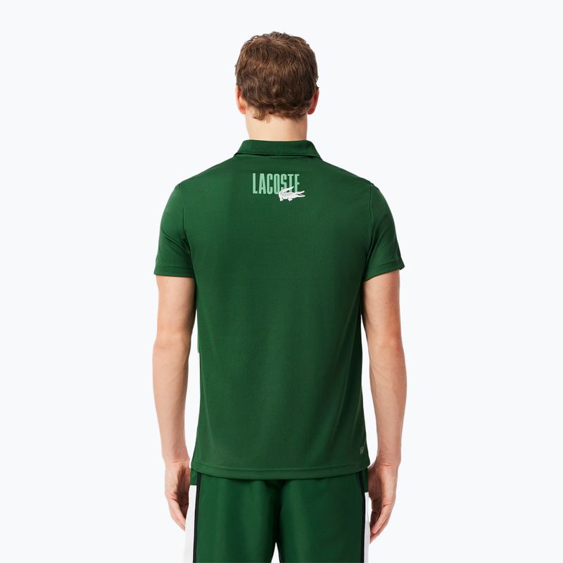 Мъжка поло фланелка за тенис Lacoste Tennis Polo DH8963 white/liamone green 3