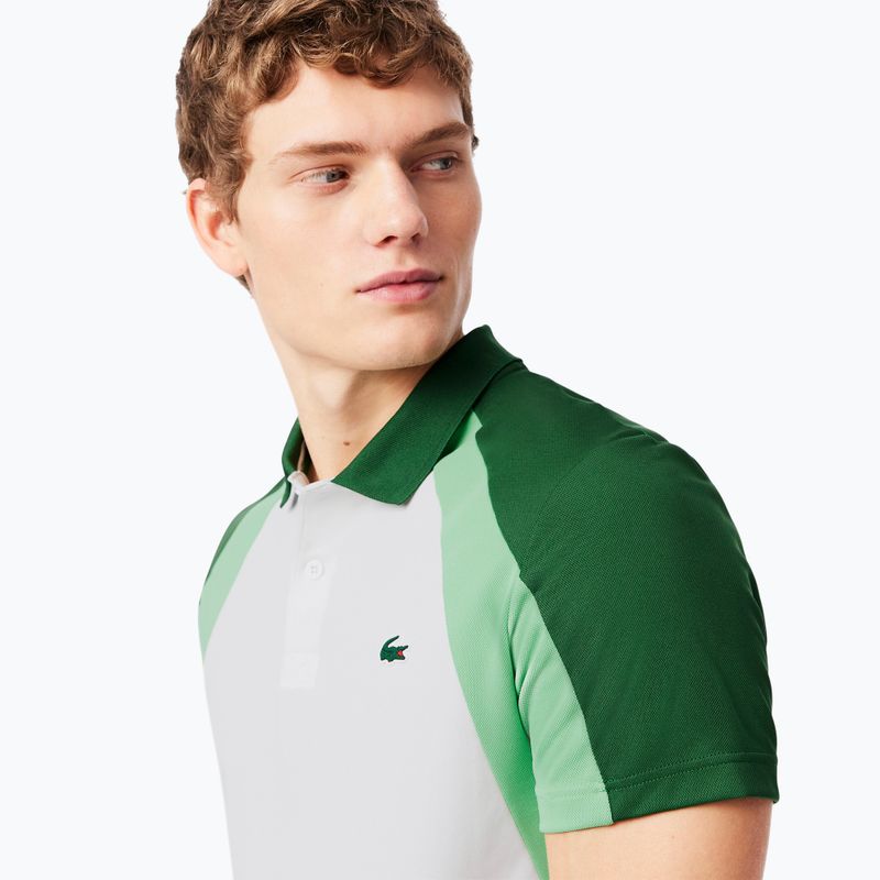 Мъжка поло фланелка за тенис Lacoste Tennis Polo DH8963 white/liamone green 4
