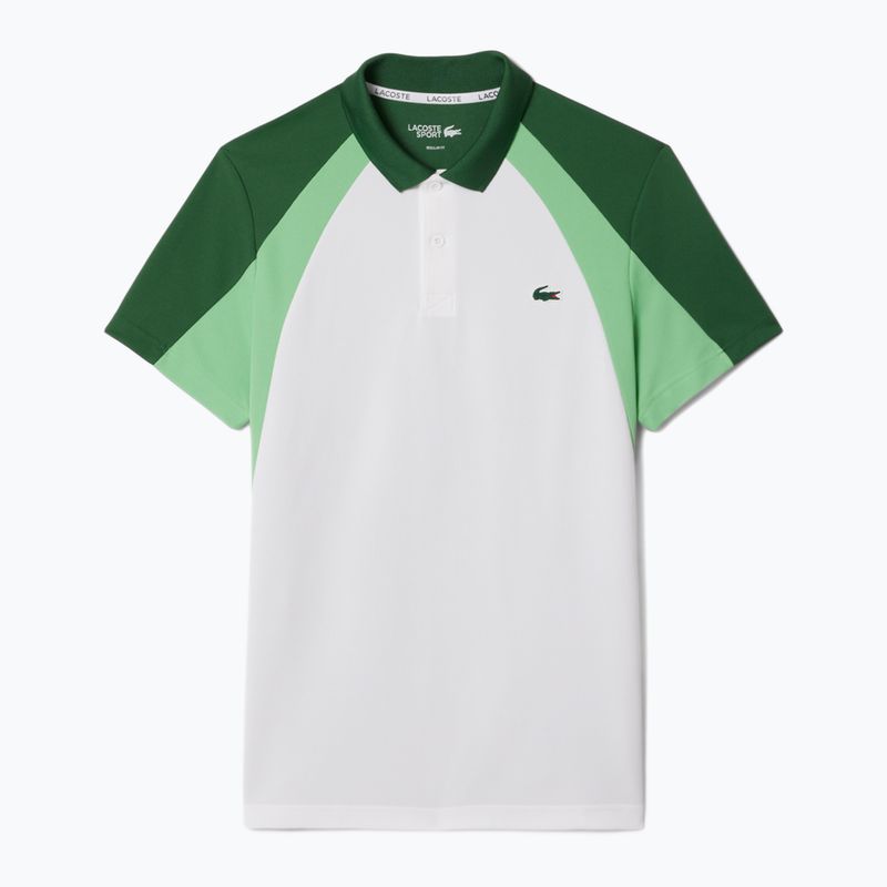 Мъжка поло фланелка за тенис Lacoste Tennis Polo DH8963 white/liamone green 5