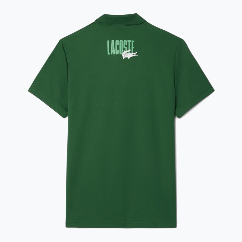 Мъжка поло фланелка за тенис Lacoste Tennis Polo DH8963 white/liamone green 6