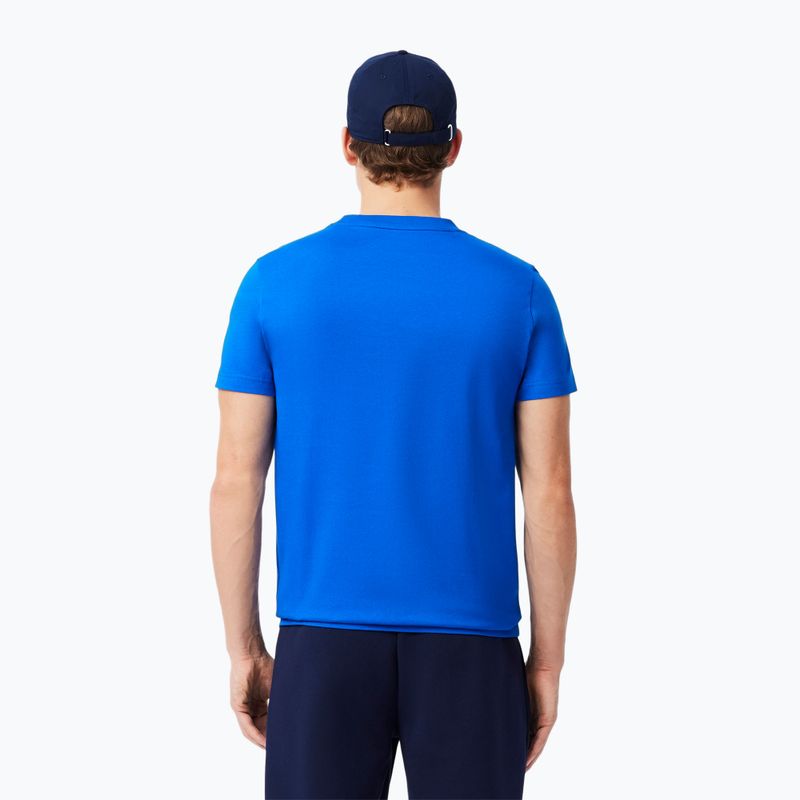 Мъжка тенис фланелка Lacoste TH1044 gipsy white/navy blue 2
