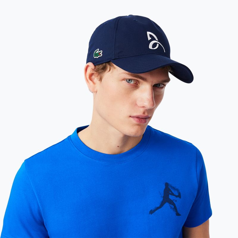 Мъжка тенис фланелка Lacoste TH1044 gipsy white/navy blue 3