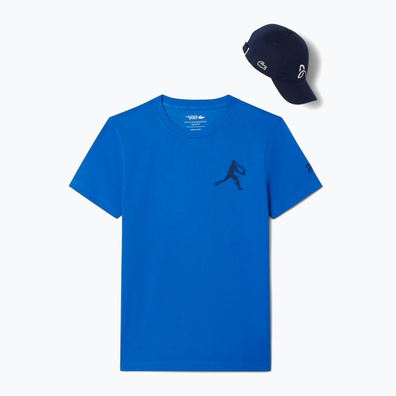 Мъжка тенис фланелка Lacoste TH1044 gipsy white/navy blue 4