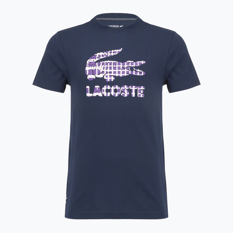 Мъжка тениска Lacoste TH4769 тъмно синьо