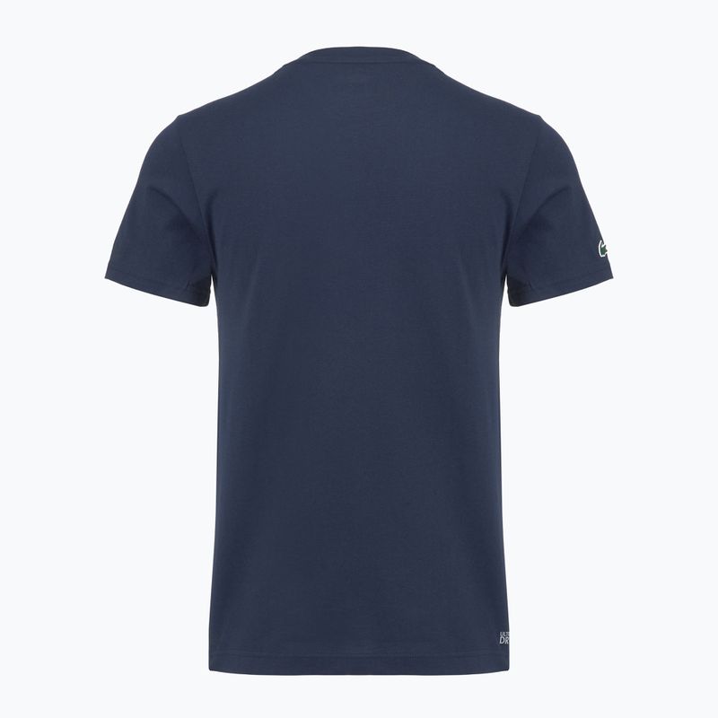Мъжка тениска Lacoste TH4769 тъмно синьо 2