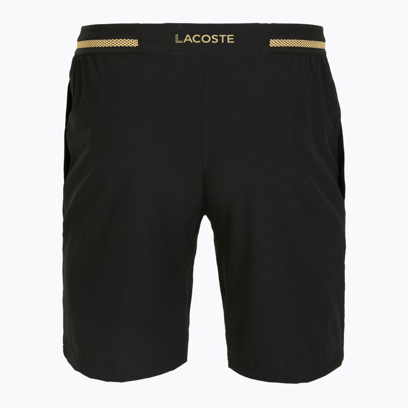 Мъжки тенис шорти Lacoste GH7413 black/gold 2