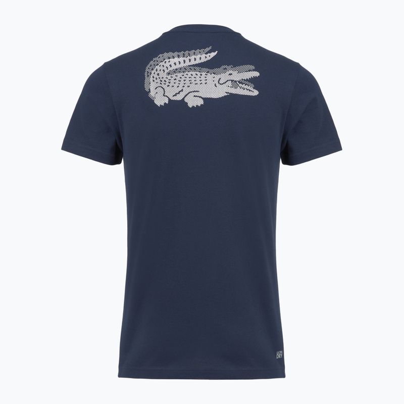 Мъжка фланелка за тенис Lacoste TH0003 navy blue/white 2