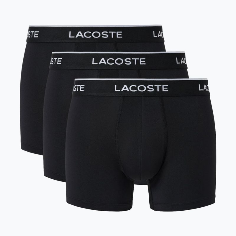 Мъжки боксерки Lacoste 5H3202 Microfibra Negro 3 pack black