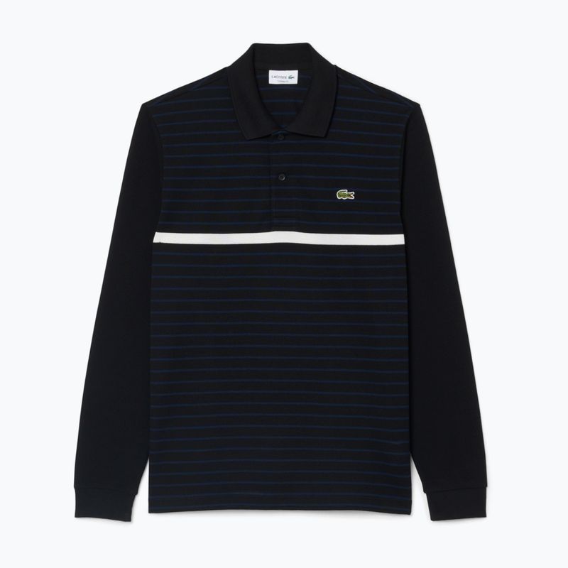 Мъжка поло блуза с дълъг ръкав  Lacoste Polo PH9776 black/navy blue 5