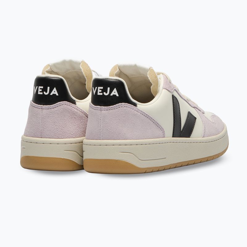 Дамски обувки VEJA V-10 Prime Leather pure/black/parme 3