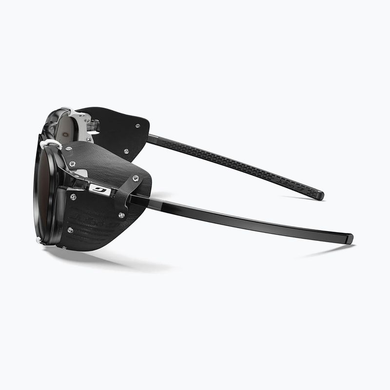 Julbo Millenium Reactiv Поляризирани лъскави полупрозрачни слънчеви очила черно/черно/бяло 5