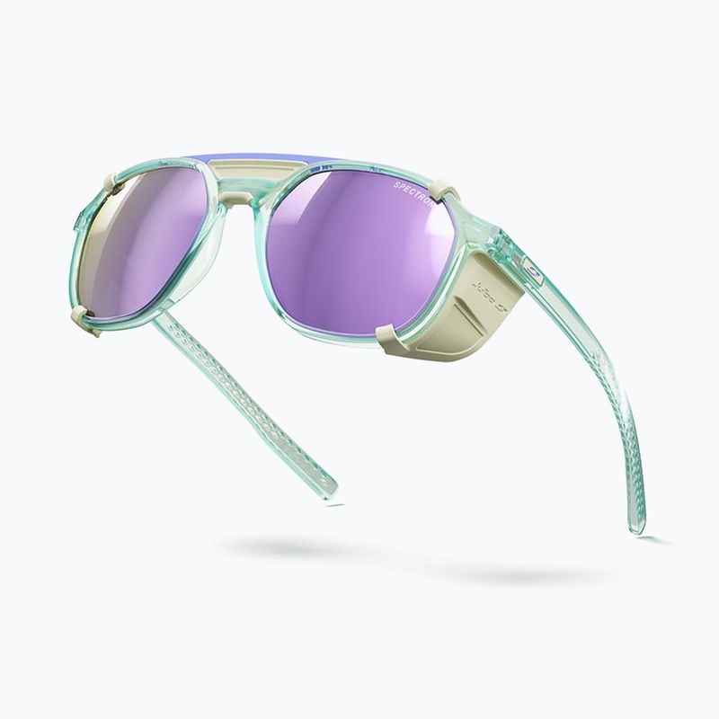 Julbo Slack Cover Spectron лъскави полупрозрачни слънчеви очила в цвят мента/светло сиво 13