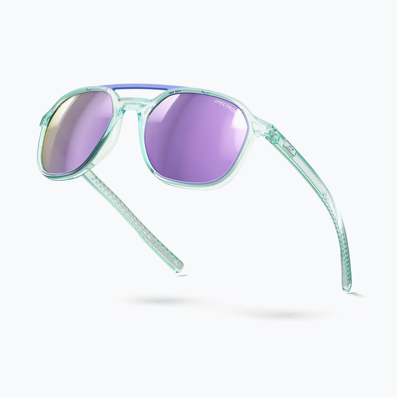 Julbo Slack Cover Spectron лъскави полупрозрачни слънчеви очила в цвят мента/светло сиво 15