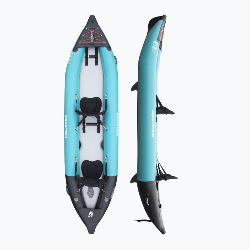 AQUADESIGN Надуваем каяк за 2 лица Koloa 360 cm син/черен 2