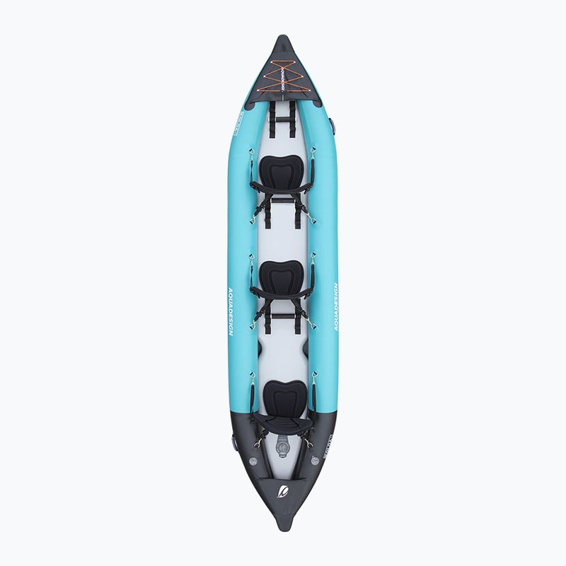 AQUADESIGN Koloa 400 cm син/черен надуваем каяк за 3 човека 2