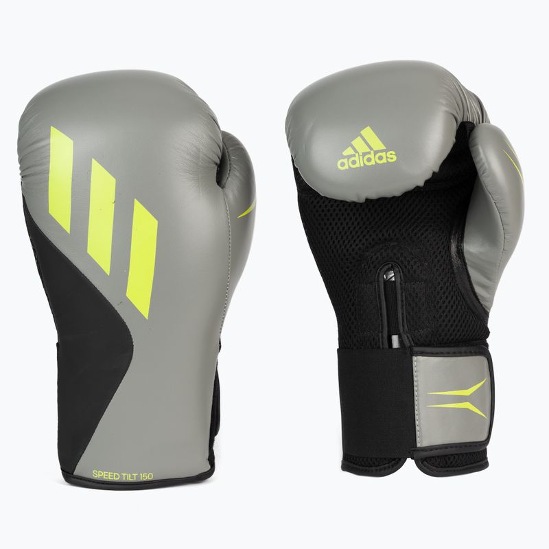 adidas Speed Tilt 150 сиви боксови ръкавици SPD150TG