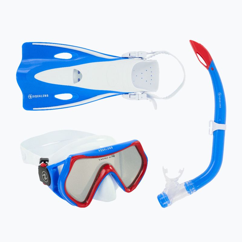 Детски комплект за гмуркане с шнорхел Aqualung Hero Set white and blue SV1160940 14