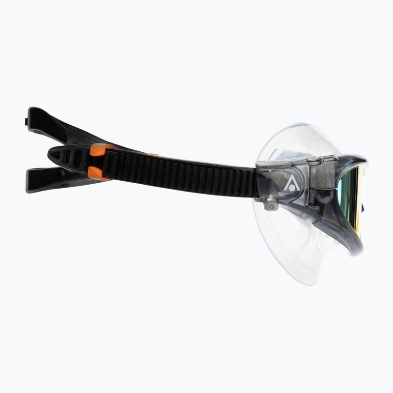 Aquasphere Vista Pro тъмно сива/черна/оранжева титанова маска за плуване MS5591201LMO 3