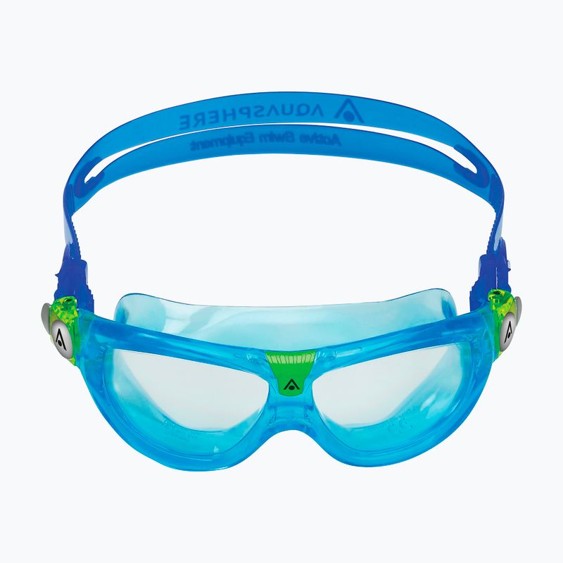 Детска маска за плуване Aquasphere Seal Kid 2 тюркоазена/синя/прозрачна MS5614340LC 2