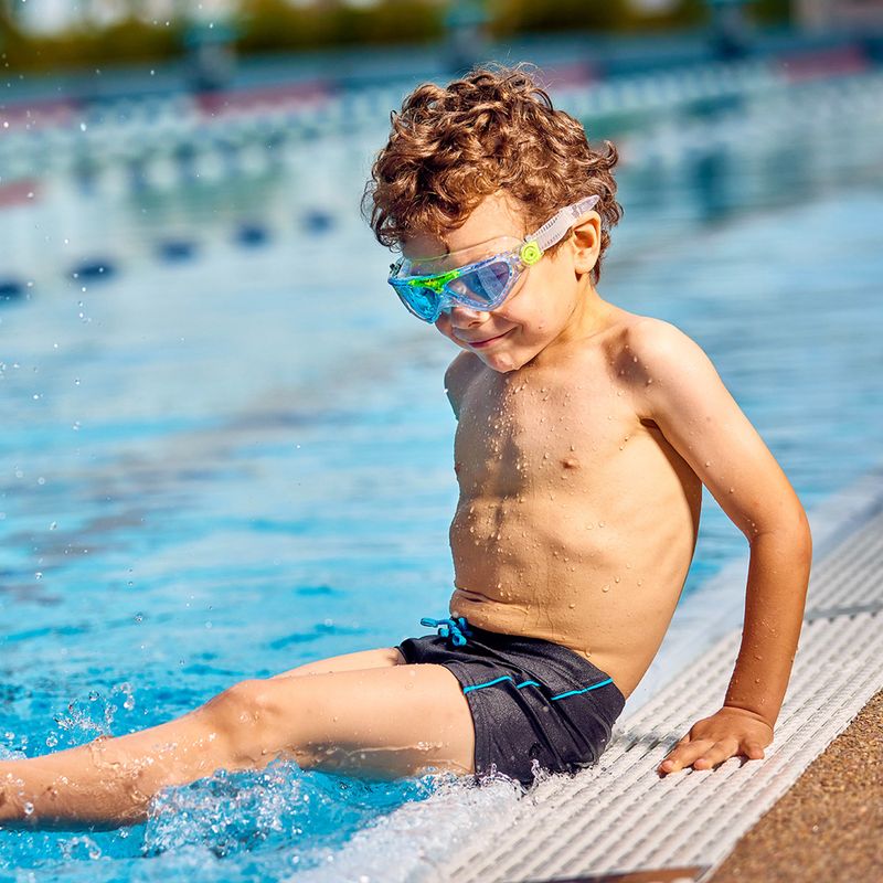 Детска маска за плуване Aquasphere Vista прозрачна/яркозелена/синя MS5630031LB 9