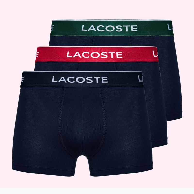 Боксерки Lacoste 5H3401 3 чифта navy blue/green/red/navy