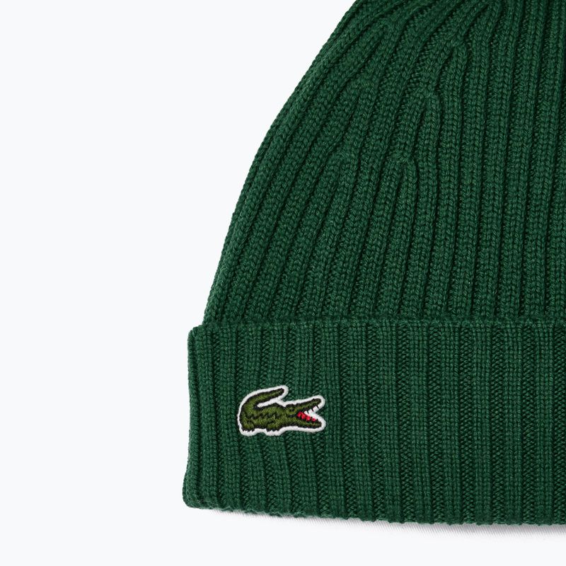 Зимна шапка Lacoste RB0001 зелена 2