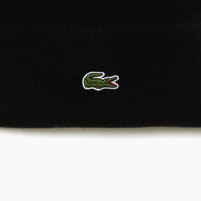 Зимна шапка Lacoste RB9825 black 2