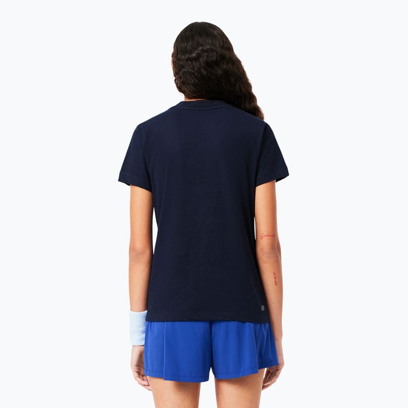 Lacoste дамска тениска TF9246 тъмно синьо 3
