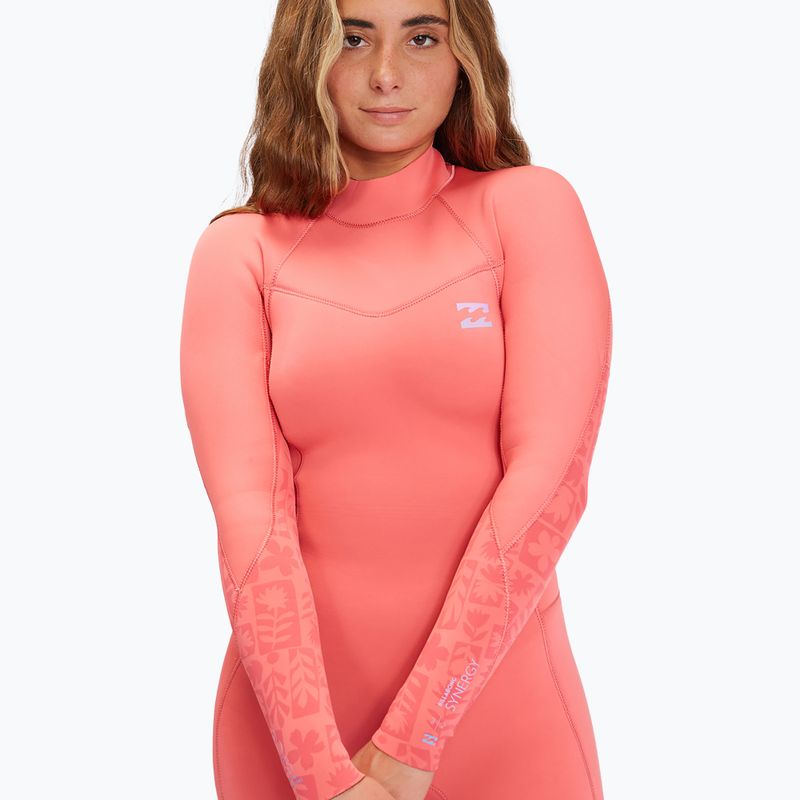 Дамски неопренов костюм за плуване Billabong 4/3 mm Synergy BZ Full vintage coral 4