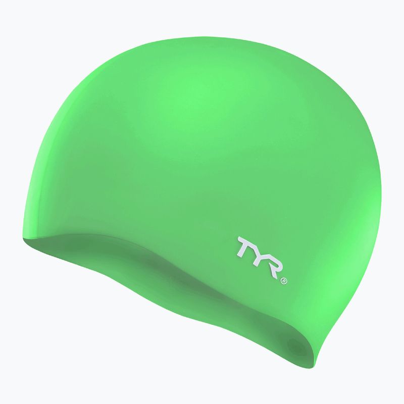 Детска шапка за плуване TYR Wrinkle-Free Silicone apple green
