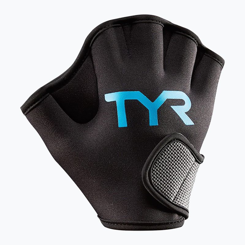 Плувни ръкавици TYR Aquatic Resistance black/blue