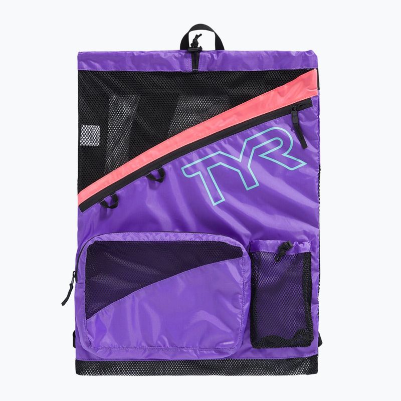 Торба за плуване TYR Elite Team Mesh 40 l pink / purple