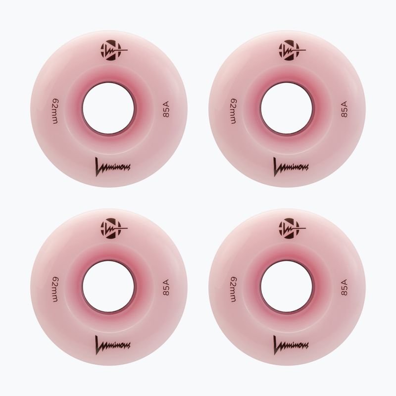 Колела за ролери FR Skates Luminous Led Quad Wheel 62mm/85A Sixies 6LED X4 flamingo 2