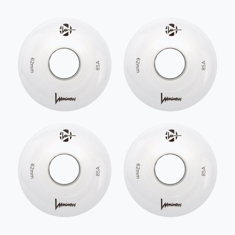 Колела за ролери FR Skates Luminous Led Quad Wheel 62mm/85A Sixies 6LED X4 white 2
