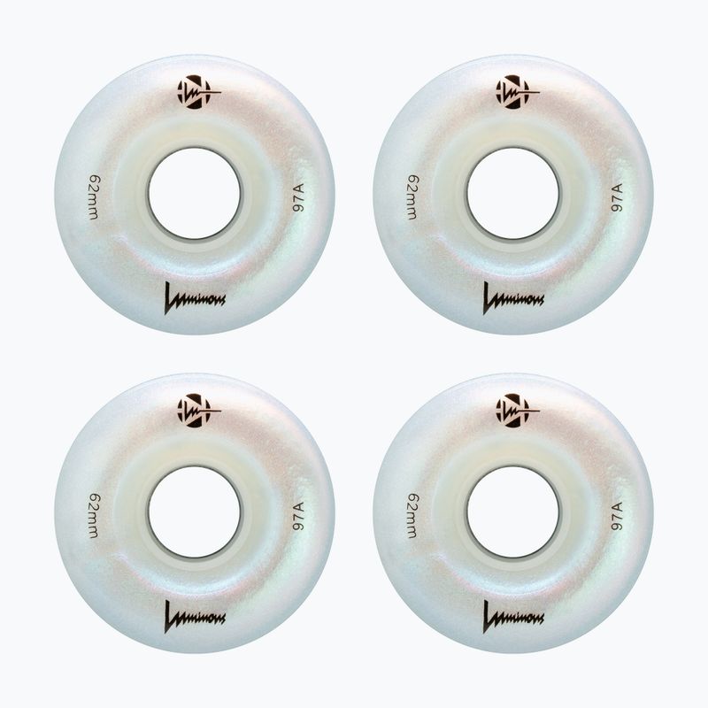 Колела за ролери FR Skates Luminous Led Quad Wheel 62mm/97A X4 white pearl 2