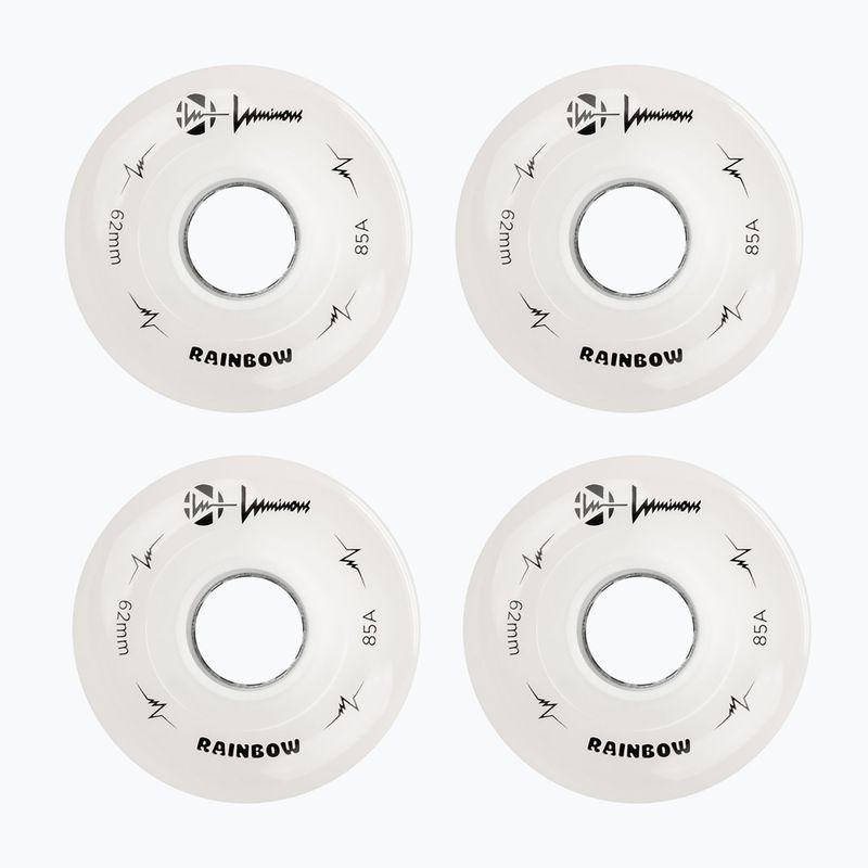 Колела за ролери FR Skates Luminous Led Quad Wheel 62mm/85A Sixies 6LED X4 rainbow/white 2