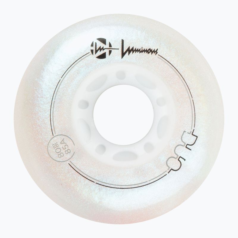 Колела за ролери Luminous Led Wheels Duo 80mm/85A X4 white/pearl 3