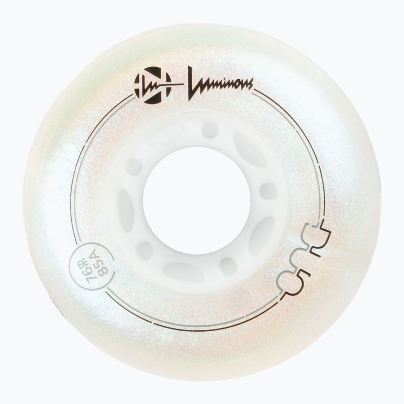 Колела за ролери Luminous Led Wheels Duo 76mm/85A X4 white/pearl 3