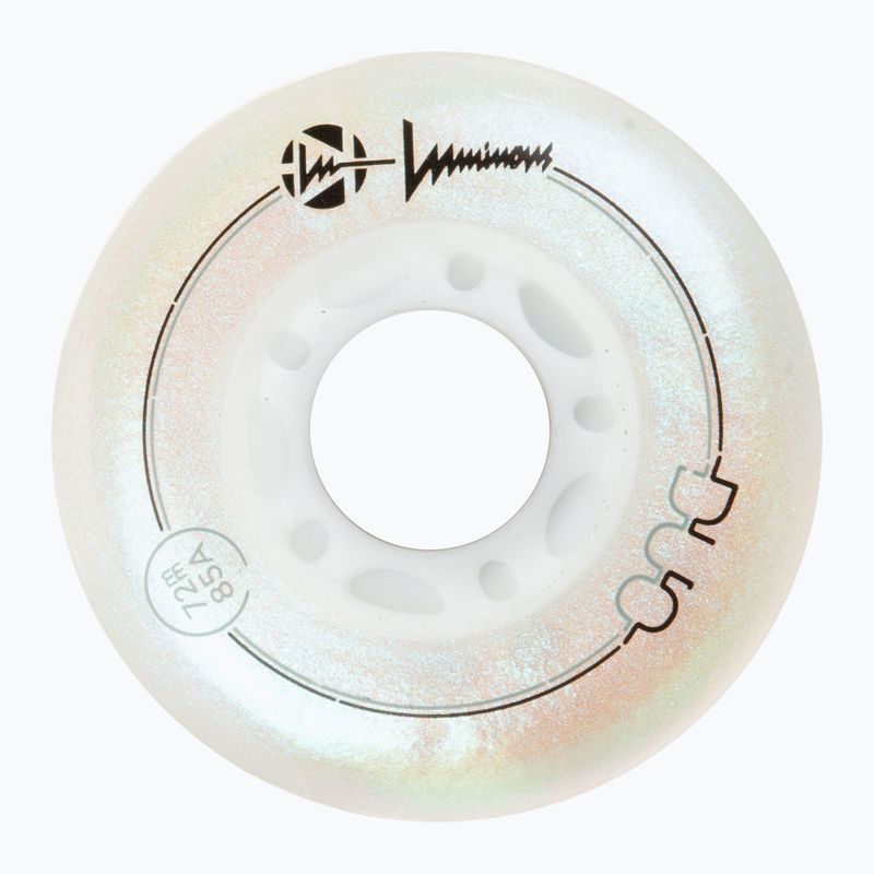 Колела за ролери Luminous Led Wheels Duo 72mm/85A X4 white/pearl 3