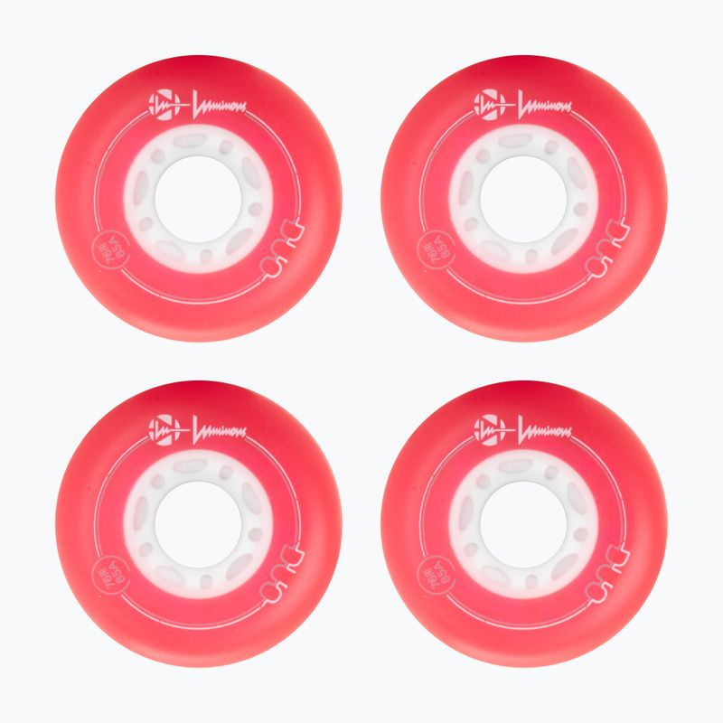 Колела за ролери Luminous Led Wheels Duo 76mm/85A X4 red/blue 2