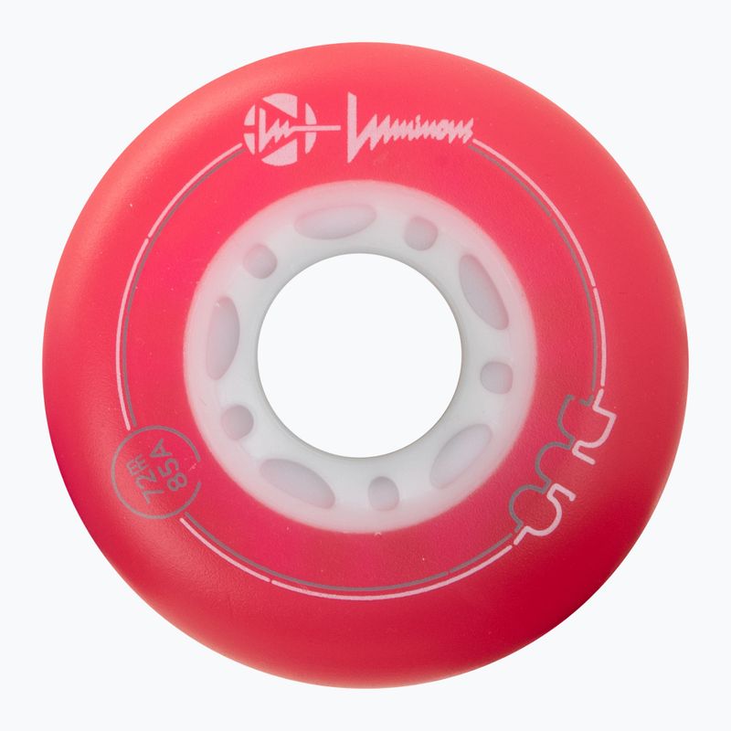 Колела за ролери Luminous Led Wheels Duo 72mm/85A X4 red/blue 3