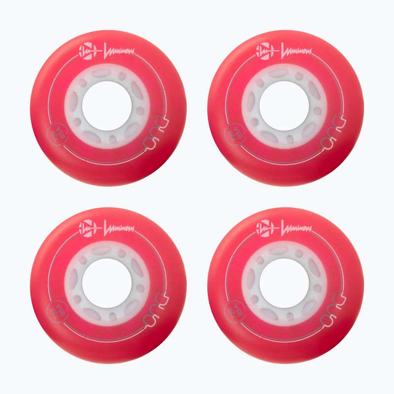 Колела за ролери Luminous Led Wheels Duo 72mm/85A X4 red/blue 2