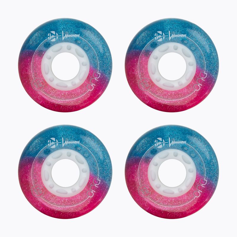 Колела за ролери Luminous Led Wheels Duo 76mm/85A X4 galaxy/purple 2