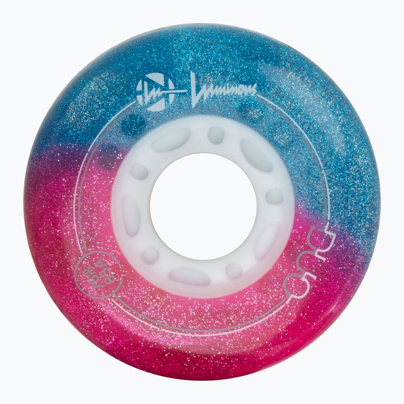 Колела за ролери Luminous Led Wheels Duo 76mm/85A X4 galaxy/purple 3