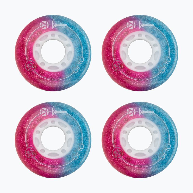 Колела за ролери Luminous Led Wheels Duo 72mm/85A X4 galaxy/purple 2