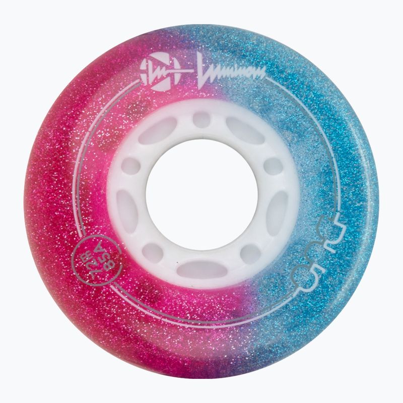 Колела за ролери Luminous Led Wheels Duo 72mm/85A X4 galaxy/purple 3