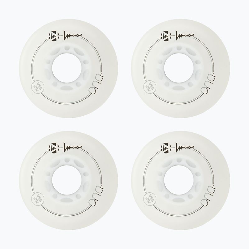 Колела за ролери Luminous Led Wheels Duo 76mm/85A X4 white/blue 2