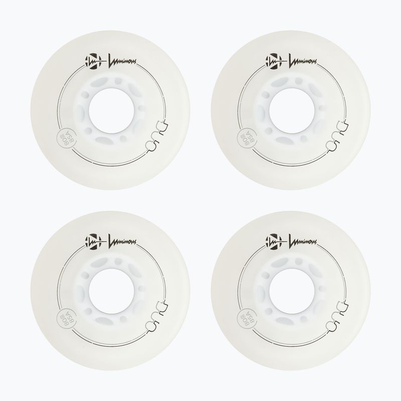 Колела за ролери Luminous Led Wheels Duo 80mm/85A X4 white/red 2