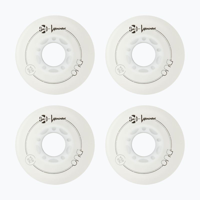 Колела за ролери Luminous Led Wheels Duo 76mm/85A X4 white/red 2