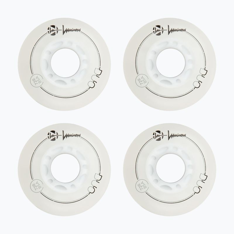 Колела за ролери Luminous Led Wheels Duo 72mm/85A X4 white/red 2